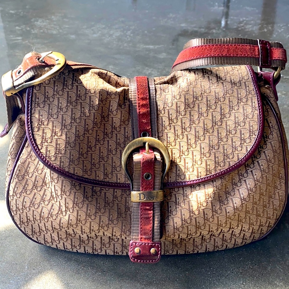 Christian Dior Gaucho Trotter shoulder bag brown.